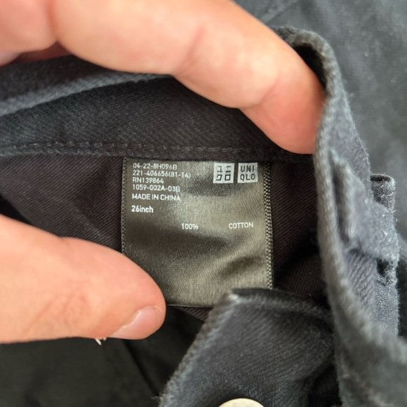 Uniqlo U black jeans size 26 - Picture 4 of 5